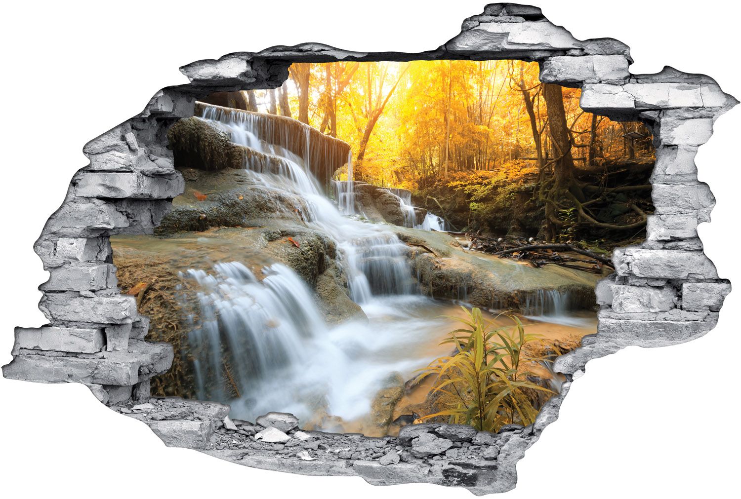 Stickers Trompe l'oeil 3D Rivre Fort - Des prix 50% moins Stickers Trompe l'oeil 3D Rivre Fort - Des prix 50% moins