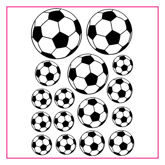 Kit 16 Stickers Ballon de foot