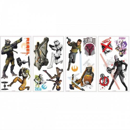 17 Stickers Géant Phosphorescent Star Wars Rebels