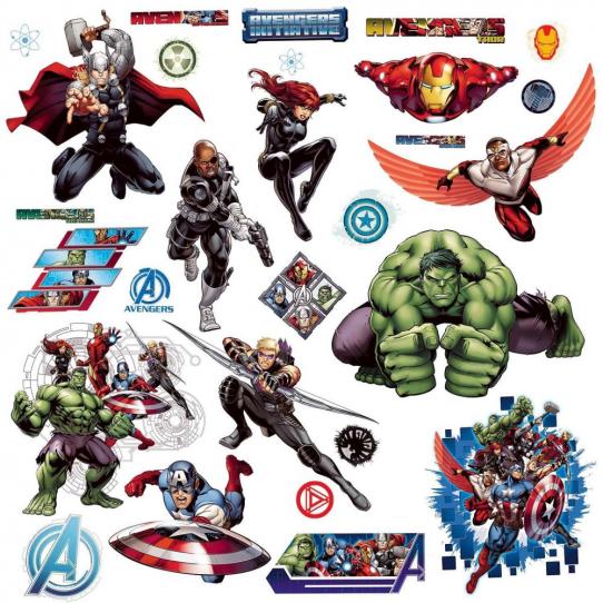 28 Stickers Avengers Assemble Marvel