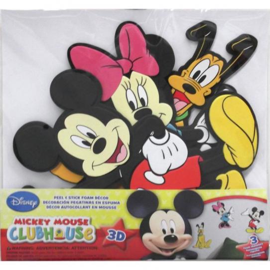 Stickers Mickey Minnie & Pluto 3D Relief Mousse Disney