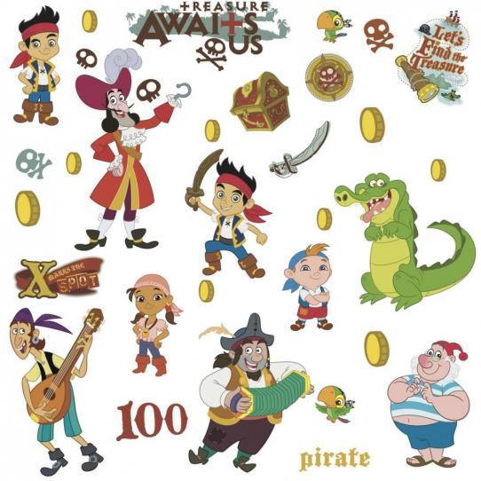 32 Stickers Jake et les Pirates du pays imaginaire Disney