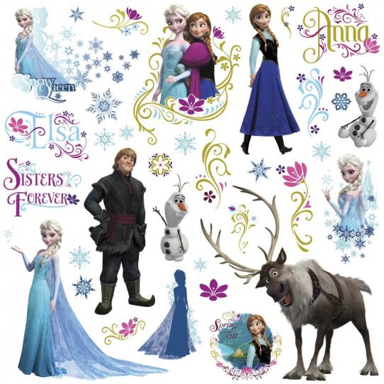 36 Stickers géant scintillant La Reine des Neiges Disney Frozen