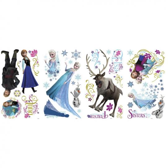 36 Stickers géant scintillant La Reine des Neiges Disney Frozen