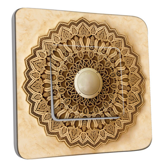 Plaque LOGUS90 METALLO - Or/Doré - Prises & Interrupteurs EFAPEL