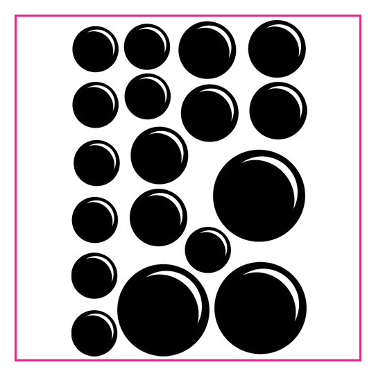 Kit 18 Stickers Bulle