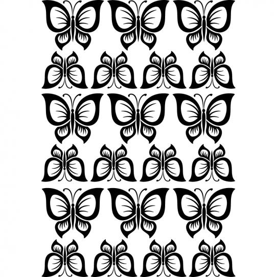 Kit 21 stickers papillon