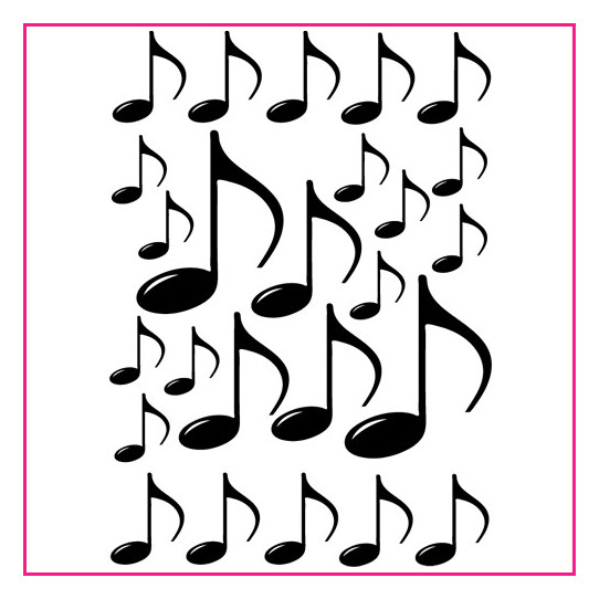 Kit 25 Stickers Notes de Musique