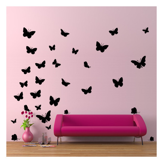 Stickers muraux 27 papillons