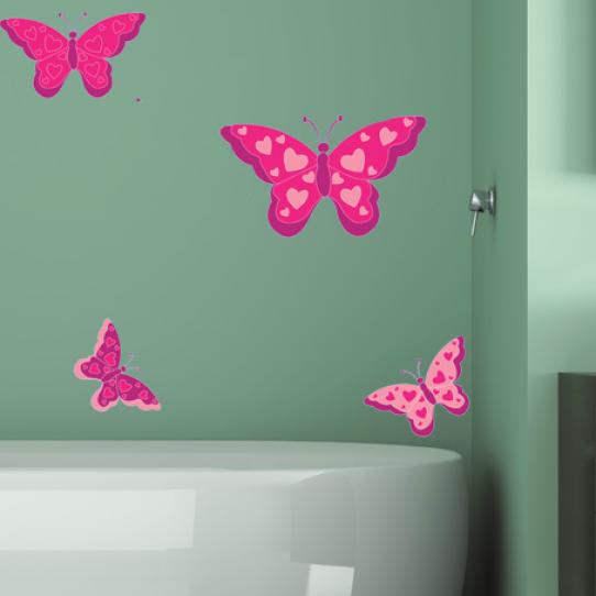 Autocollant Kit stickers 4 papillons