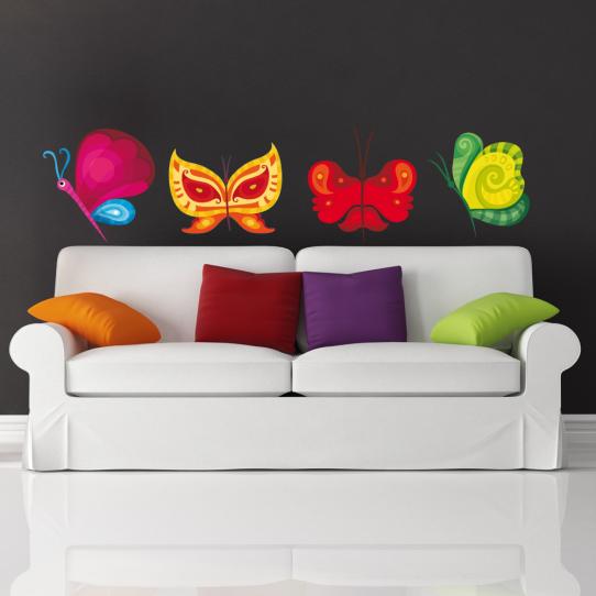 Autocollant Kit stickers 4 papillons