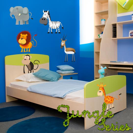 Autocollant Stickers mural enfant kit 6 animaux