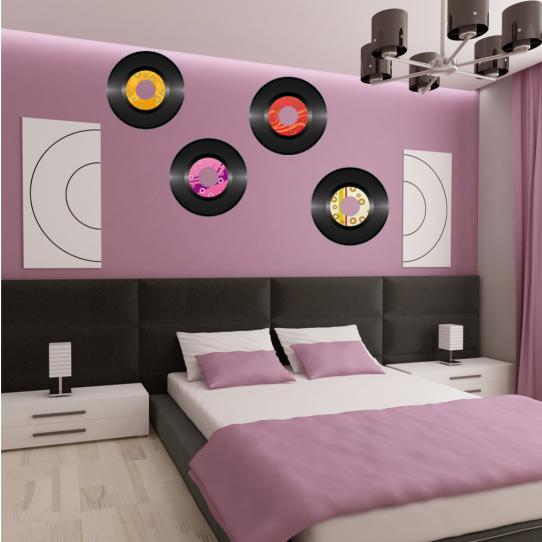 Autocollant Stickers ado kit 6 disques platine