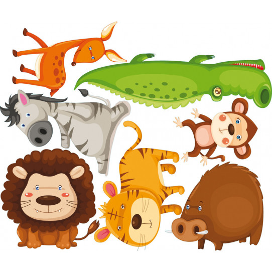 Autocollant Stickers enfant kit 7 animaux