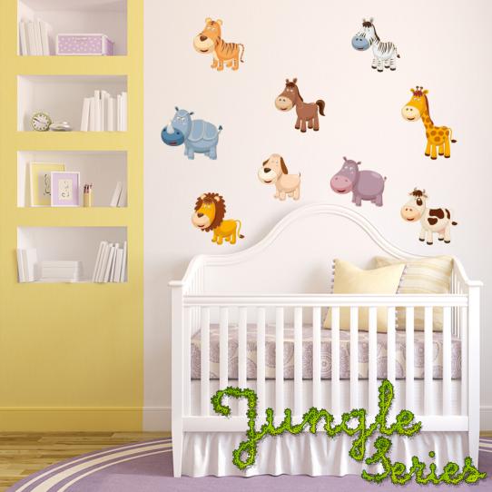 Autocollant Stickers enfant kit 9 animaux