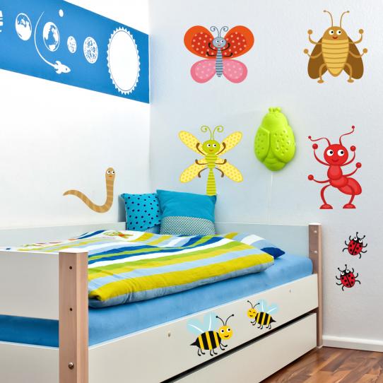 Autocollant Stickers enfant kit 9 insectes