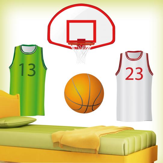 Autocollant Stickers ado accessoires basketball