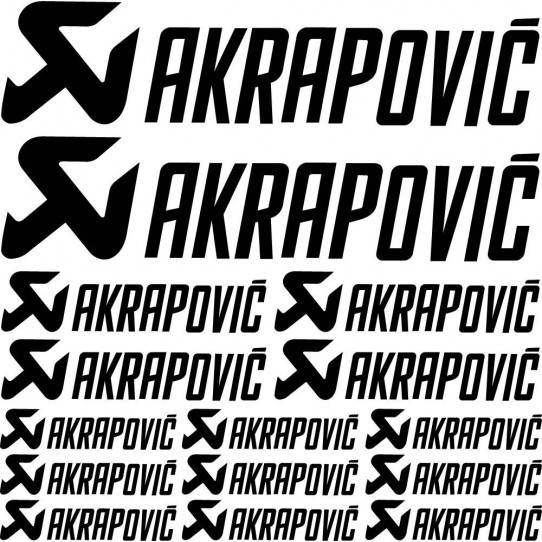 Kit stickers akrapovic - autocollant sticker adhesif moto casque quad cross