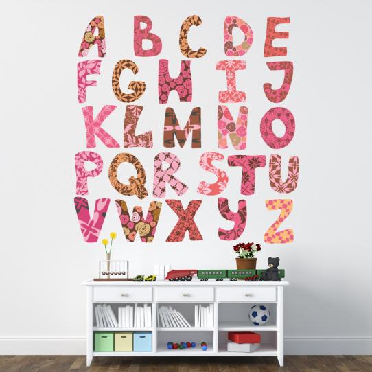 Autocollant Stickers mural enfant abécédaire