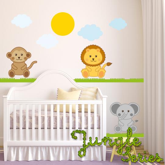 Autocollant Stickers enfant kit 3 animaux