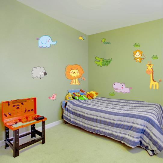 Autocollant Stickers enfant kit 9 animaux
