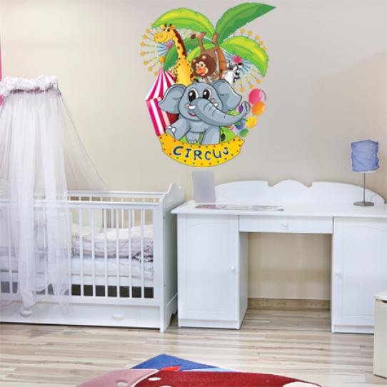 Autocollant Stickers mural enfant kit animaux