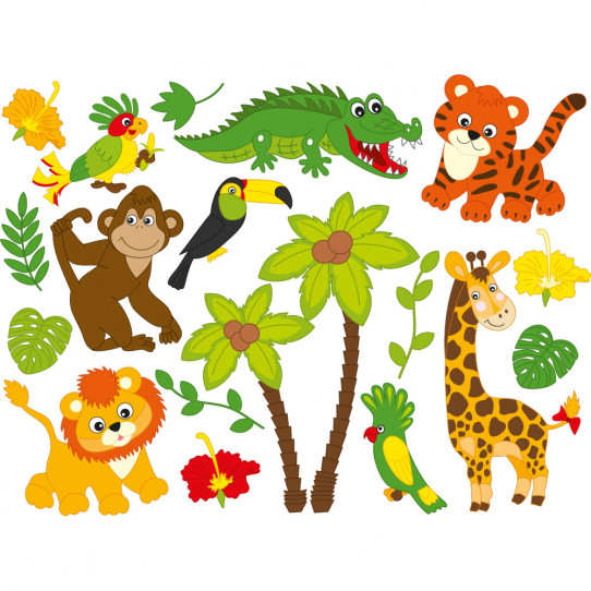 Kit stickers animaux de la jungle
