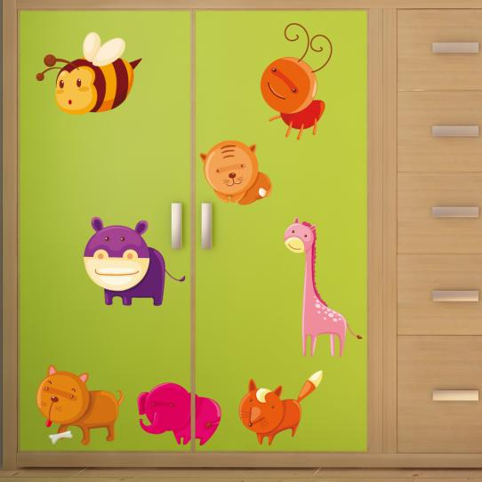 Autocollant Stickers enfant kit 8 animaux
