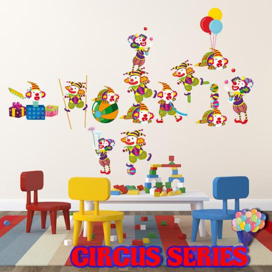 Autocollant Stickers enfant kit 13 clown
