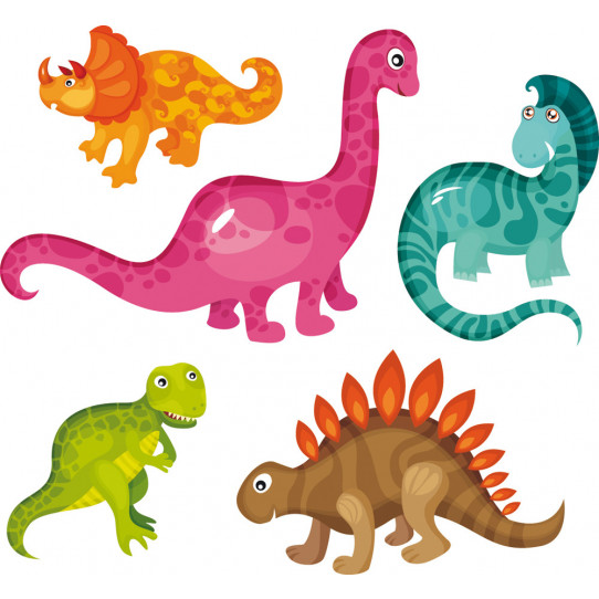 Autocollant Stickers enfant kit 5 dinosaures