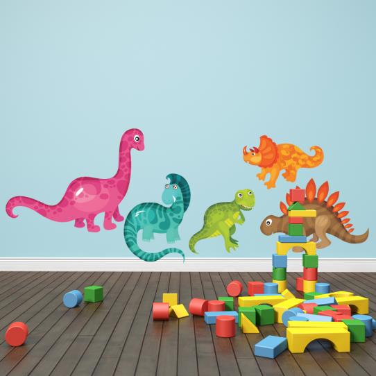 Autocollant Stickers enfant kit 5 dinosaures