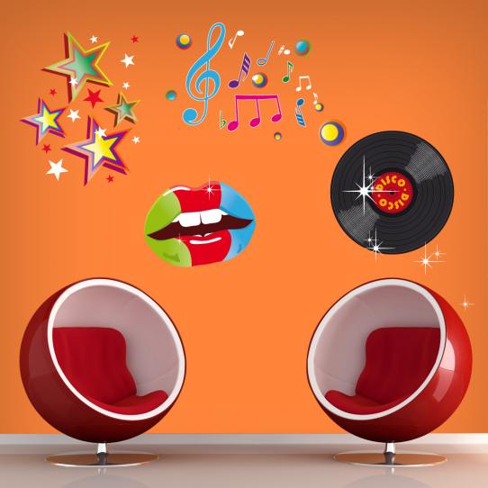 Autocollant Stickers ado disco
