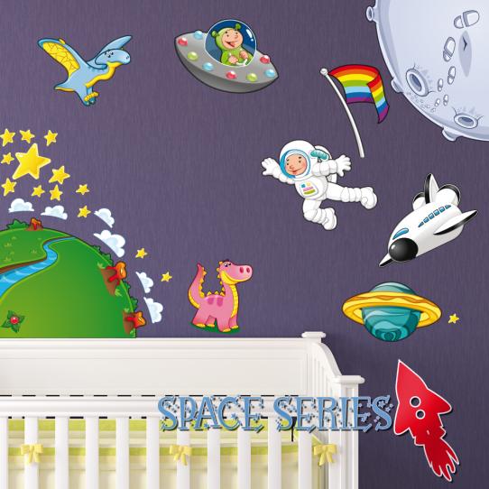 Autocollant Stickers muraux enfant accessoires espace