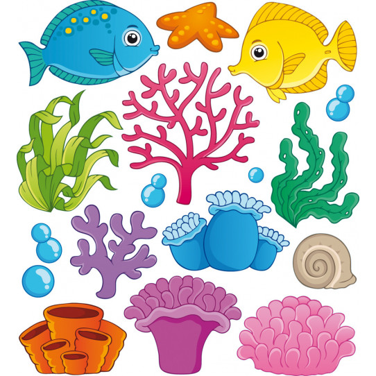 Autocollant Stickers enfant animaux de mers