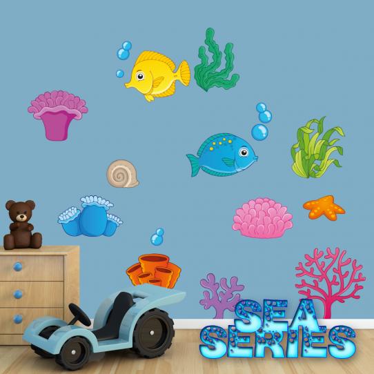 Autocollant Stickers enfant animaux de mers