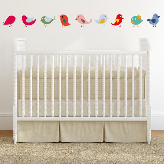 Autocollant Stickers enfant kit 9 oiseaux