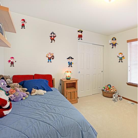Autocollant Stickers enfant kit 8 pirates