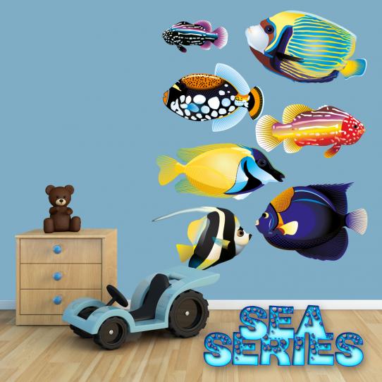 Kit stickers poissons