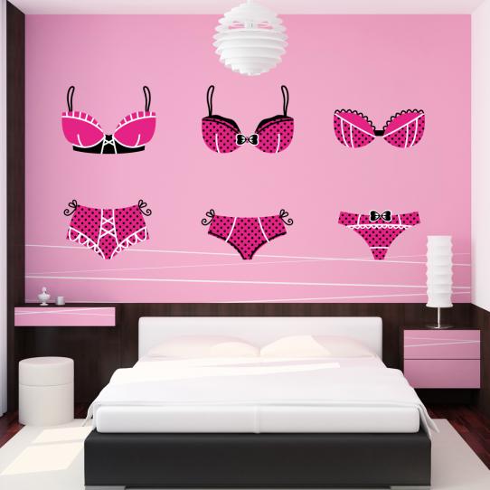 Autocollant Stickers mural ado kit 3 maillots de bain 