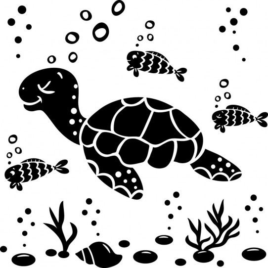 Kit Stickers tortue poissons