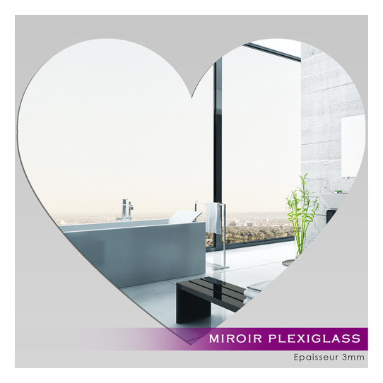Miroir Acrylique Plexiglass Coeur 2