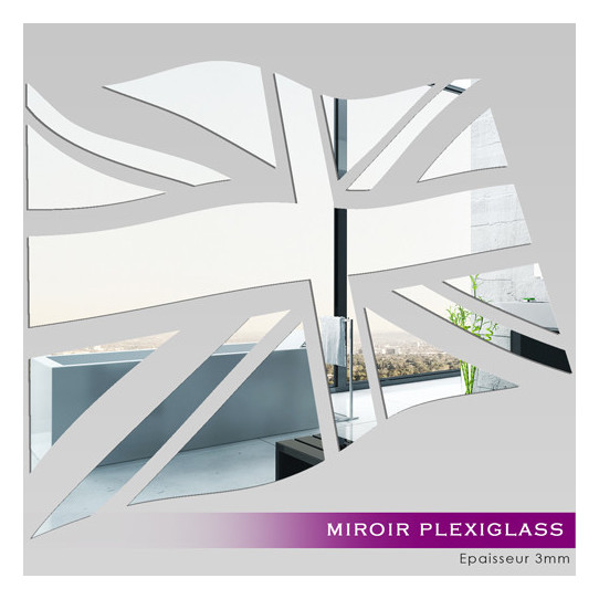 Miroir Acrylique Plexiglass Drapeau Anglais