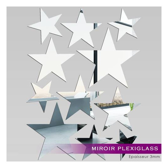 Miroir Acrylique Plexiglass Kit 11 Etoiles