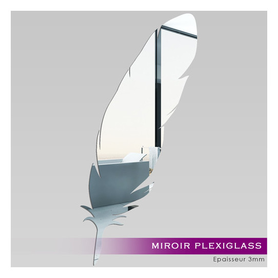 Miroir Acrylique Plexiglass Plume