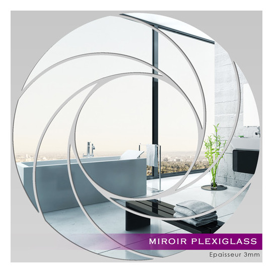 Miroir Acrylique Plexiglass Spirales Design 4
