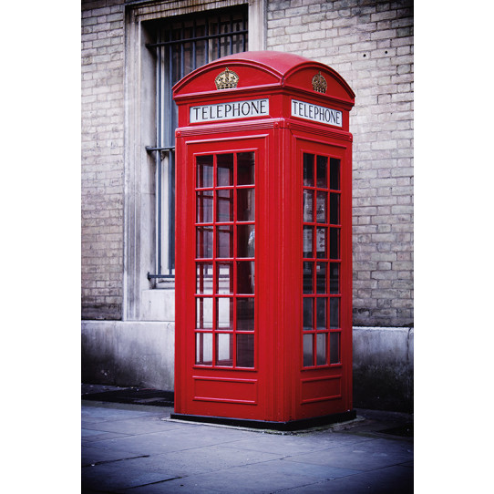 Poster - Affiche cabine téléphonique anglaise londres - Des prix 50% moins cher qu'en magasin