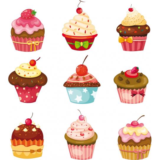Stickers 9 cupcake