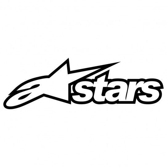 Stickers a stars alpinestars - autocollant sticker adhesif moto casque quad cross