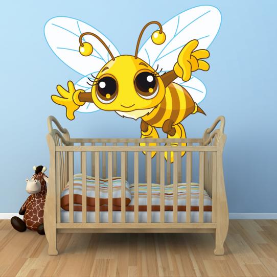 Autocollant Stickers mural enfant abeille