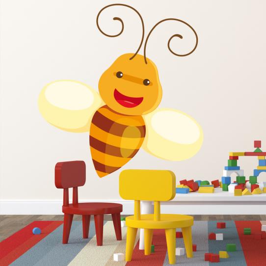Autocollant Stickers mural enfant abeille